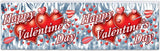 Valentine's Day Metallic Fringe Banner