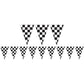 Black & White Checkered Pennant Banner 12ft