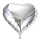 Silver Heart 18" Supershape Mylar Foil Balloon