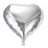 Silver Heart 18" Supershape Mylar Foil Balloon