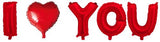 Red Air-Filled 50" I â¤ YOU Heart Script Mylar Foil Balloon Decor