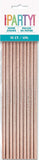 Rose Gold Metallic Paper Straws