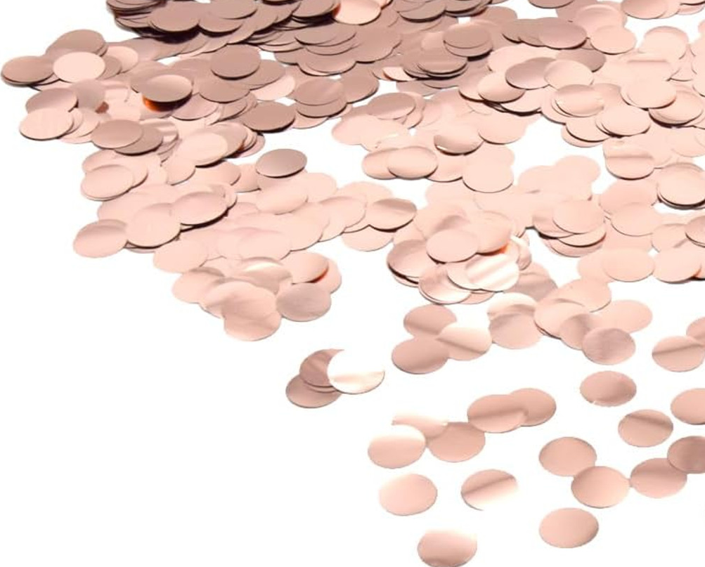 Balloon Confetti Dots 22 Grams Foil Rose Gold 1.5CM-Round