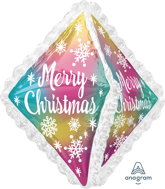 27 inches Jumbo Merry Christmas Ruffle Foil balloon