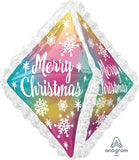 27 inches Jumbo Merry Christmas Ruffle Foil balloon