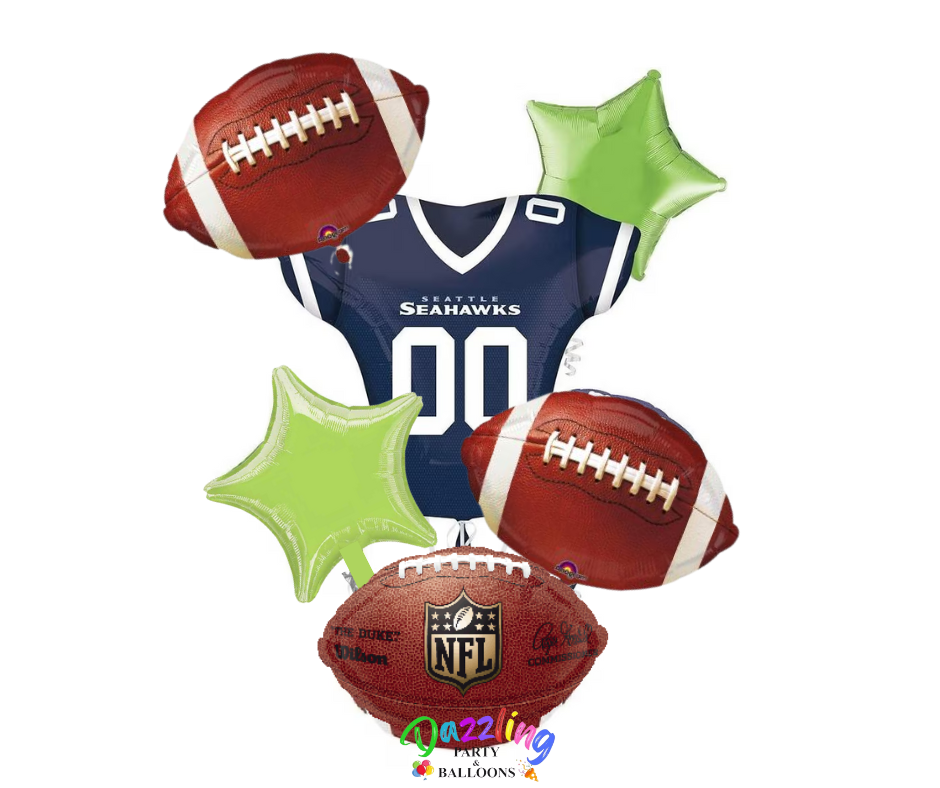 NFL Football Seattle Seahawks Foil Jersey Balloon Bouquet