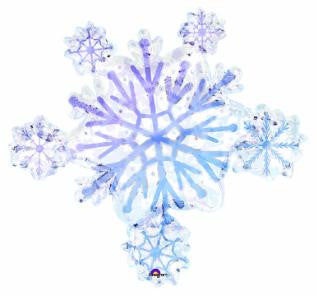 32" Snowflake Shaped Helium Balloon