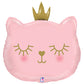 Pink Cat Princess Foil Shape Balloon Birthday Party Decor