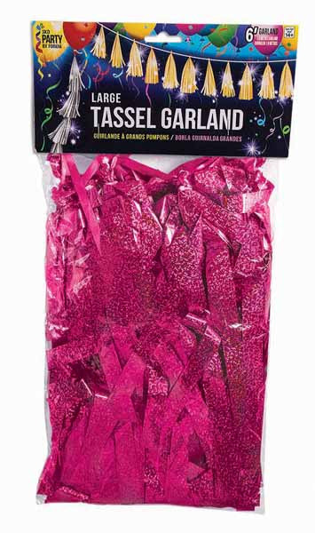 6 feet Hot Pink Tassels for Balloons