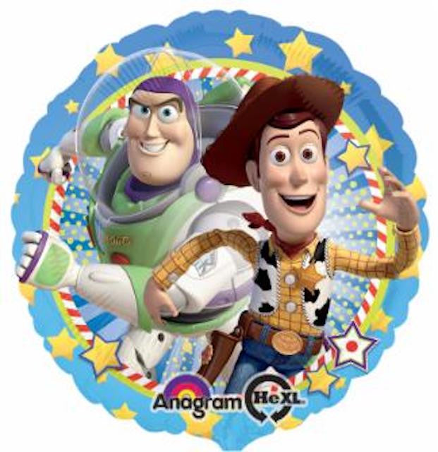Woody And Buzz Lightyear Toy Story Round Foil Birthday Balloon