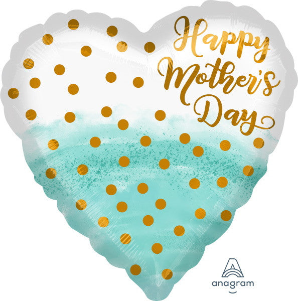 Happy Mother's Day Heart Shaped Foil Balloon