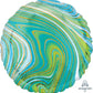 Marblez Swirls 18" Green Blue Foil Balloon