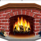 brick fireplace scene prop