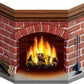 Brick Fireplace Scene Decor