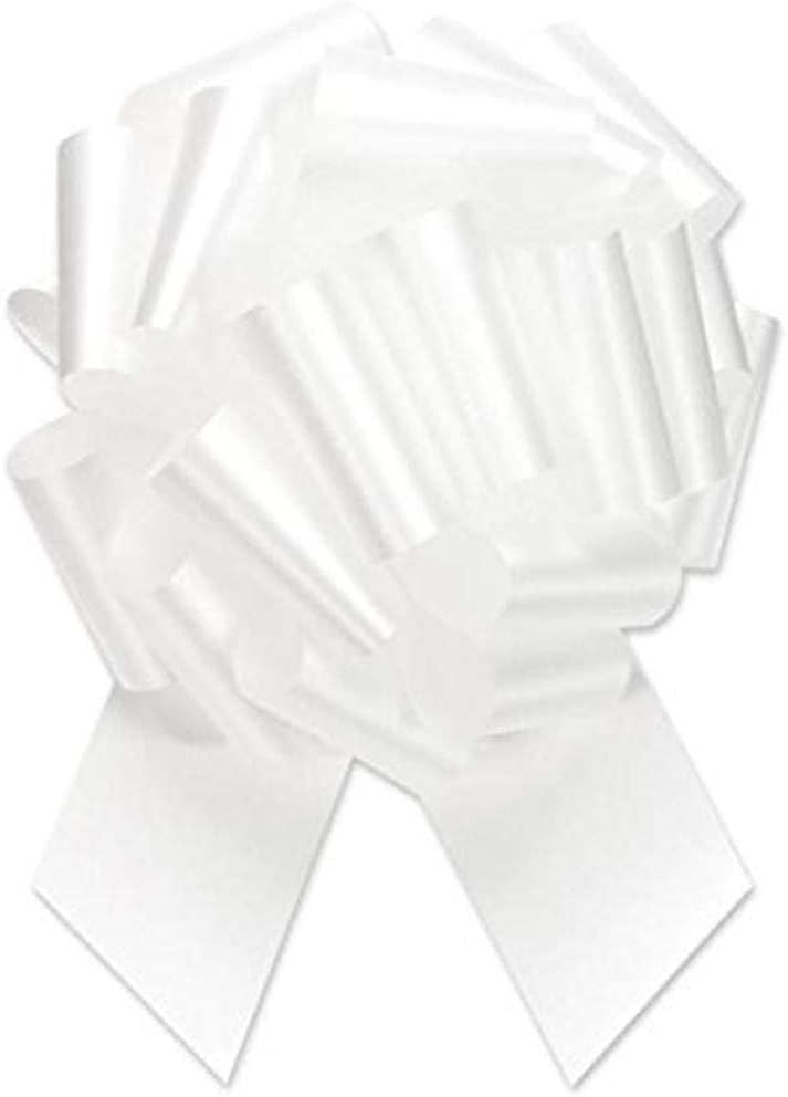 20 Loops Pull Ribbon Bow In White