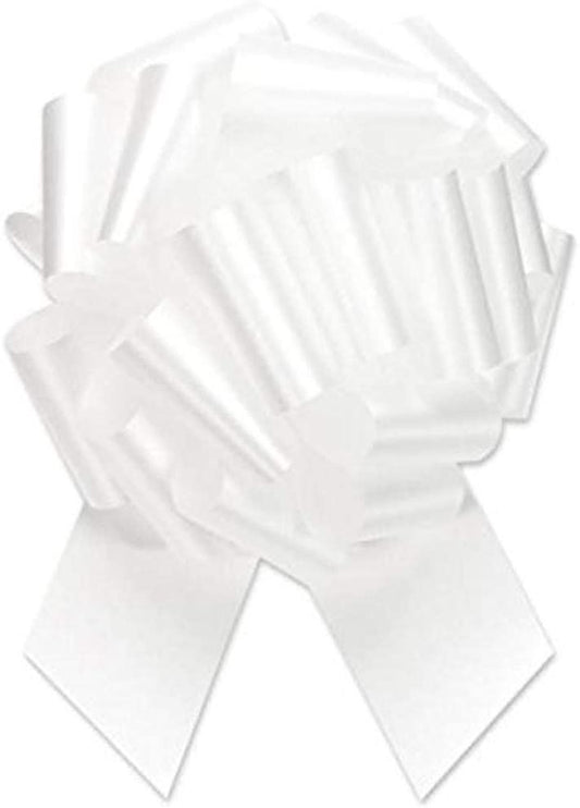 20 Loops Pull Ribbon Bow In White