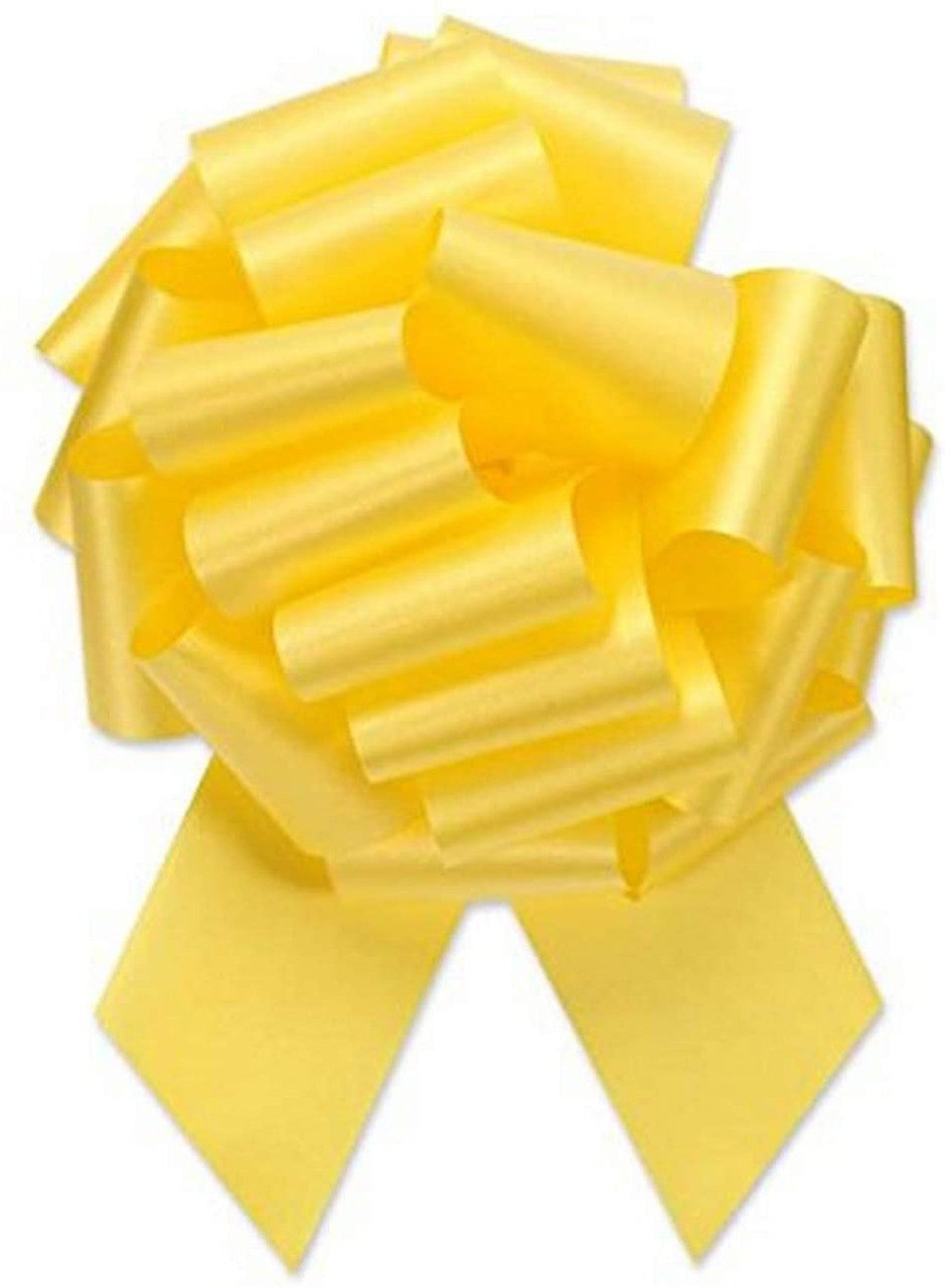 20 Loops Pull Ribbon Bow In Yellow