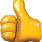 35" Jumbo Thumbs Up Emoji Foil Balloon Party Decor