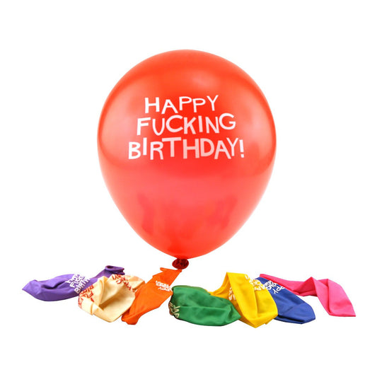 X-Rated Birthday Party Balloons Super Funny Happy F*cking Brithday Pack of 8