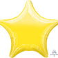 19" Star Shaped Solid Color Foil Balloon Metallic Yellow