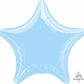19" Star Shaped Solid Color Foil Balloon Pearl Pastel Blue