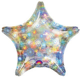 Shiny Fireworks Holographic Star Balloon