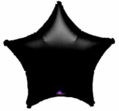 19" Star Shaped Balloon Black Color