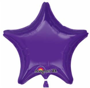 19" Star Shaped Solid Color Foil Balloon Quartz Purple