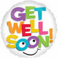 Get well soon mylar foil balloon