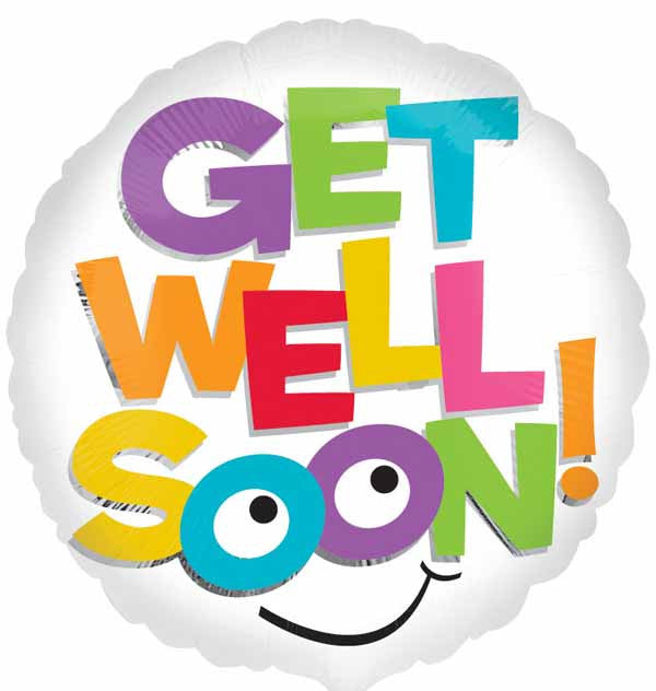 Get well soon mylar foil balloon