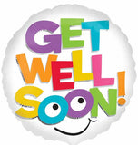Get well soon mylar foil balloon