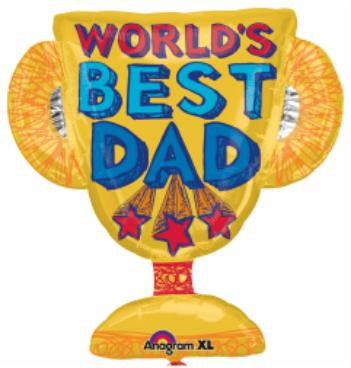 Best Dad Ever Trophy Foil Balloon