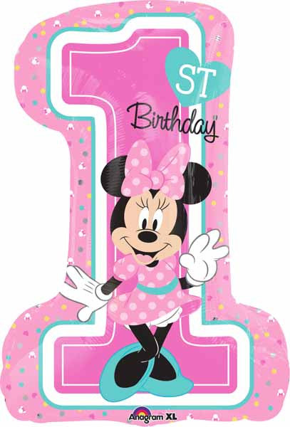 Baby's 1st Birthday Minnie Mouse Jumbo Foil Balloon