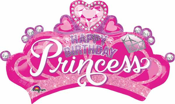 Jumbo Pink Crown Birthday Balloon