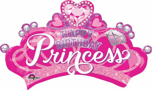 Jumbo Pink Crown Birthday Balloon
