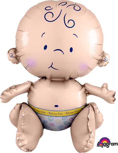 Sitting Baby on a Shelf Air Filled Balloon