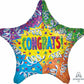 Anagram Jumbo 28" Congrats Streamer Star Holographic Foil Balloon Party Decor