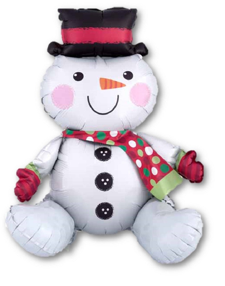 Sitting Snowman on a Shelf Air Filled