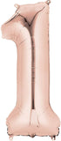 Number 1 Balloon in Rose Gold