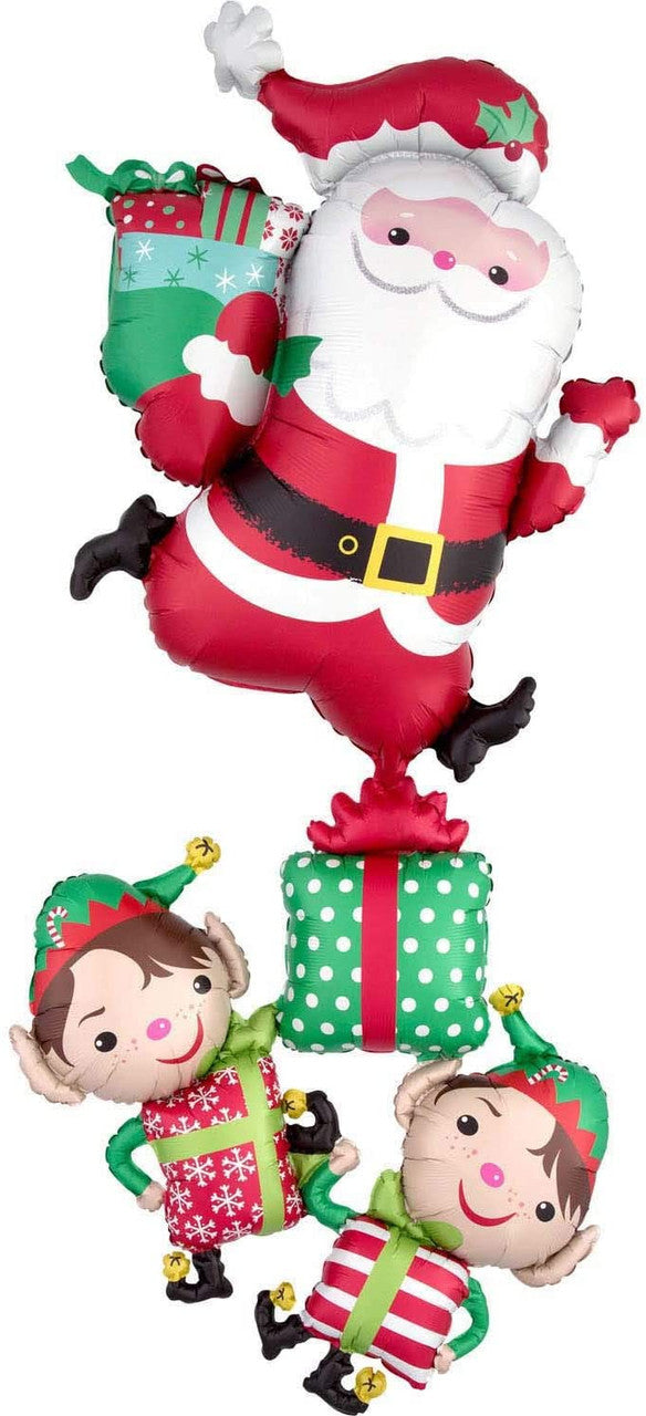 Huge Santa Claus Elves Gift Balloon