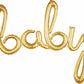 Gold Baby Script Letters Word Balloon