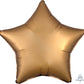 18" star balloon gold sateen shimmering matte