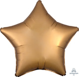 18" star balloon gold sateen shimmering matte