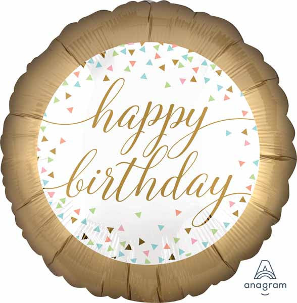 Pastel Confetti Happy Birthday Foi