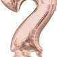 16" Air-Filled Question Mark ? Shape Foil Balloon Rose Gold