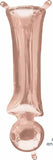 16" Air-Filled Exclamation Point ! Shape Foil Balloon Rose Gold