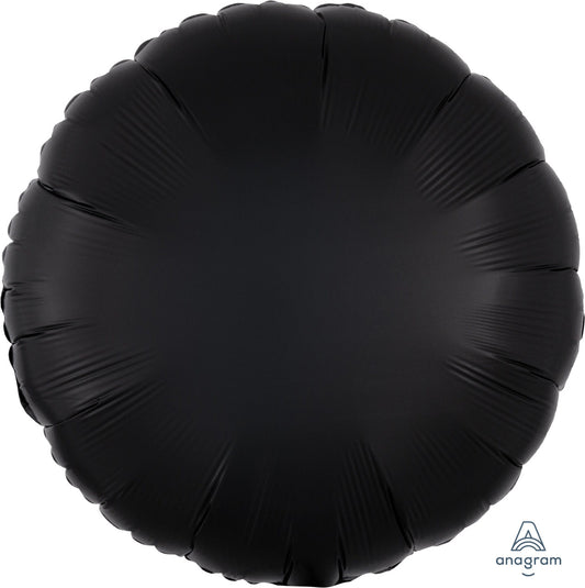 18" Round Foil Balloon Onyx Shimmering Matte
