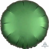 18" Round Satin Luxe Emerald Green Foil Balloon