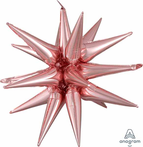 35" Rose Gold Magic Star Foil Balloon Air-Fill