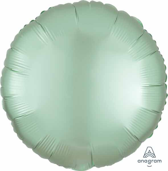 18" Round Satin Luxe Mint Green Foil Balloon